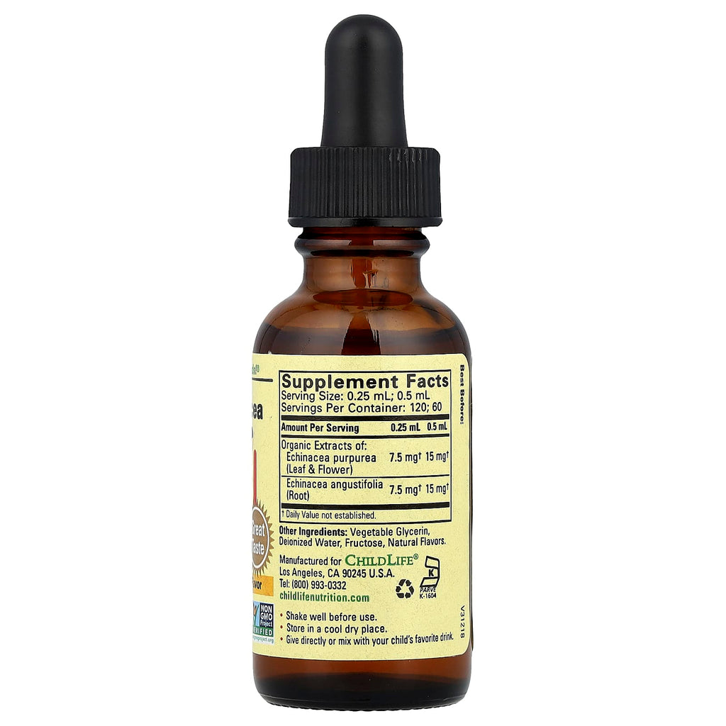 ChildLife Essentials Echinacea: Natural Orange Immune Support for Kids 1 fl oz