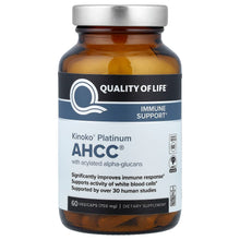 Load image into Gallery viewer, Quality of Life Kinoko Platinum AHCC Immune Support Supplement, 60 Vegicaps