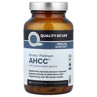 Quality of Life Kinoko Platinum AHCC Immune Support Supplement, 60 Vegicaps
