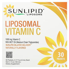 Load image into Gallery viewer, Sunlipid 1000mg Liposomal Vitamin C with MCT Oil, 30 Naturally Flavored Packets