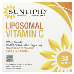 Sunlipid 1000mg Liposomal Vitamin C with MCT Oil, 30 Naturally Flavored Packets