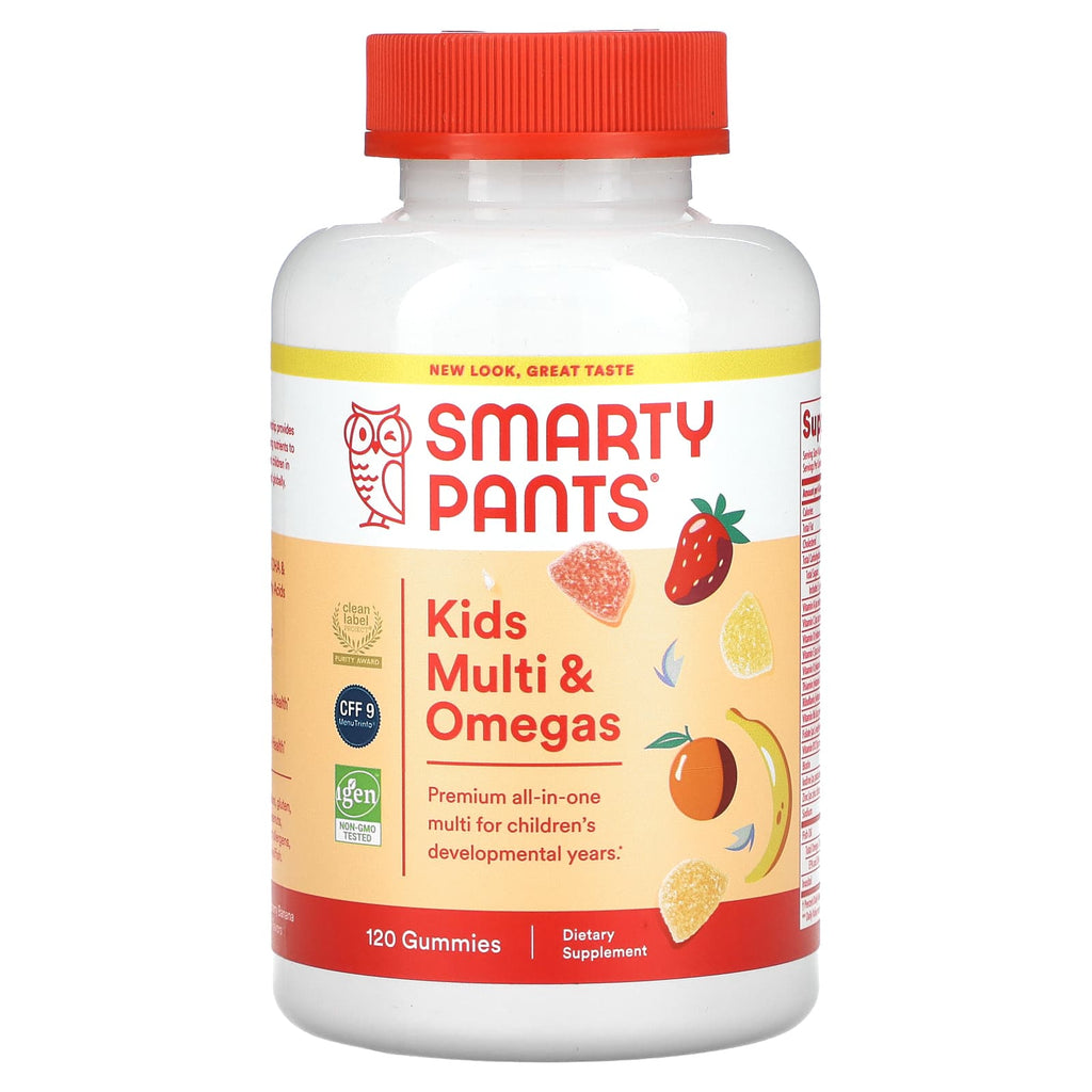 SmartyPants Kids Multi & Omegas: Essential Vitamins, DHA, EPA, & D3 Gummies