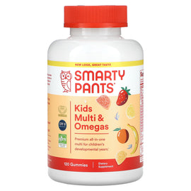 SmartyPants Kids Multi & Omegas: Essential Vitamins, DHA, EPA, & D3 Gummies