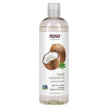 Load image into Gallery viewer, NOW Foods Fractionated Liquid Coconut Oil - Pure, Light, Versatile Skin &amp; Hair Moisturizer