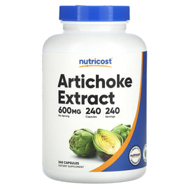 Nutricost Artichoke Extract 600mg High Potency Liver Detox Support Capsules