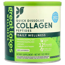Load image into Gallery viewer, Great Lakes Wellness Quick Dissolve Unflavored Collagen Peptides Daily Wellness