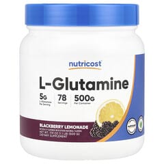 Nutricost L-Glutamine Powder Blackberry Lemonade 17.9 oz (500g) for Muscle Recovery