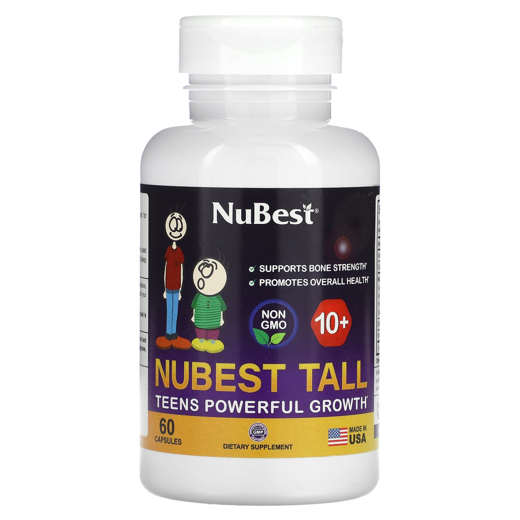 NuBest Tall 10+ Advanced Teen Growth Support, 60 Capsules for Healthy Development