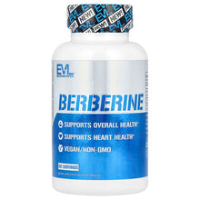 Load image into Gallery viewer, EVLution Nutrition Berberine 500mg Veggie Capsules - 60 Count for Overall &amp; Heart Health