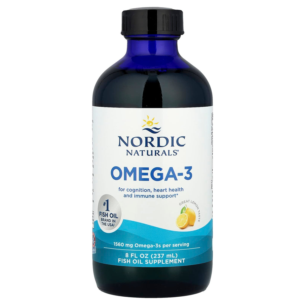 Nordic Naturals Omega-3 Liquid Fish Oil: 1560mg EPA/DHA, Lemon Flavor, 8oz