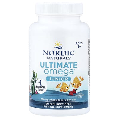 Nordic Naturals Ultimate Omega Junior Strawberry Mini Soft Gels for Ages 6+
