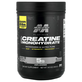 MuscleTech Platinum 100% Unflavored Creatine Monohydrate Powder for Maximum Muscle Growth