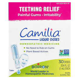 Boiron Camilia Gentle Homeopathic Teething Relief Liquid Doses for Infants
