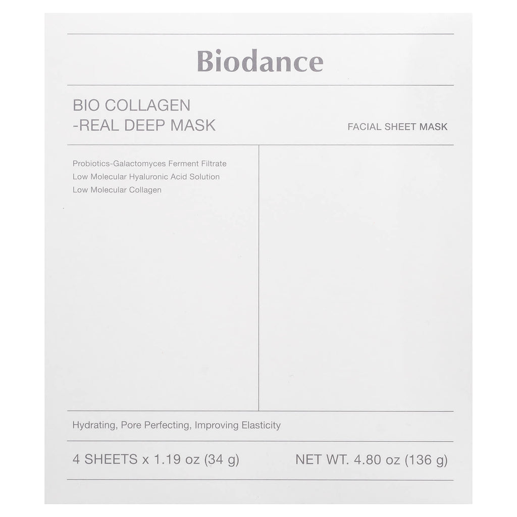 Biodance Bio Collagen Real Deep Beauty Mask: 4 Sheets for Youthful Skin