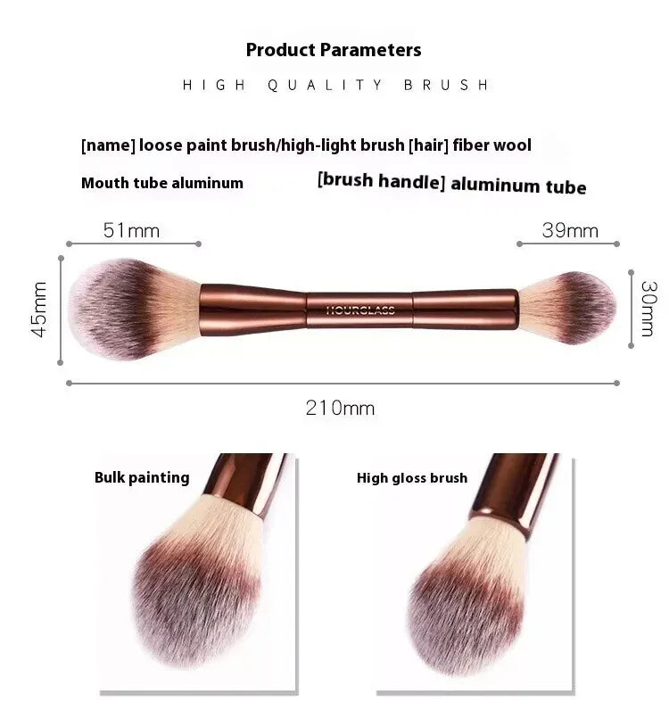HOURGLASS Double Ended Veil Powder Brush NIB 100% Authentic MSRP $64