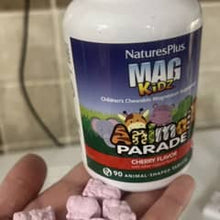 Load image into Gallery viewer, NaturesPlus MagKidz Animal Parade Children&#39;s Chewable Magnesium, Cherry Flavor, 90 Tablets