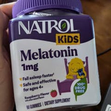 Load image into Gallery viewer, Natrol Kids Melatonin Gummies: Raspberry Flavor, 1mg, Promotes Sleep for Ages 4+