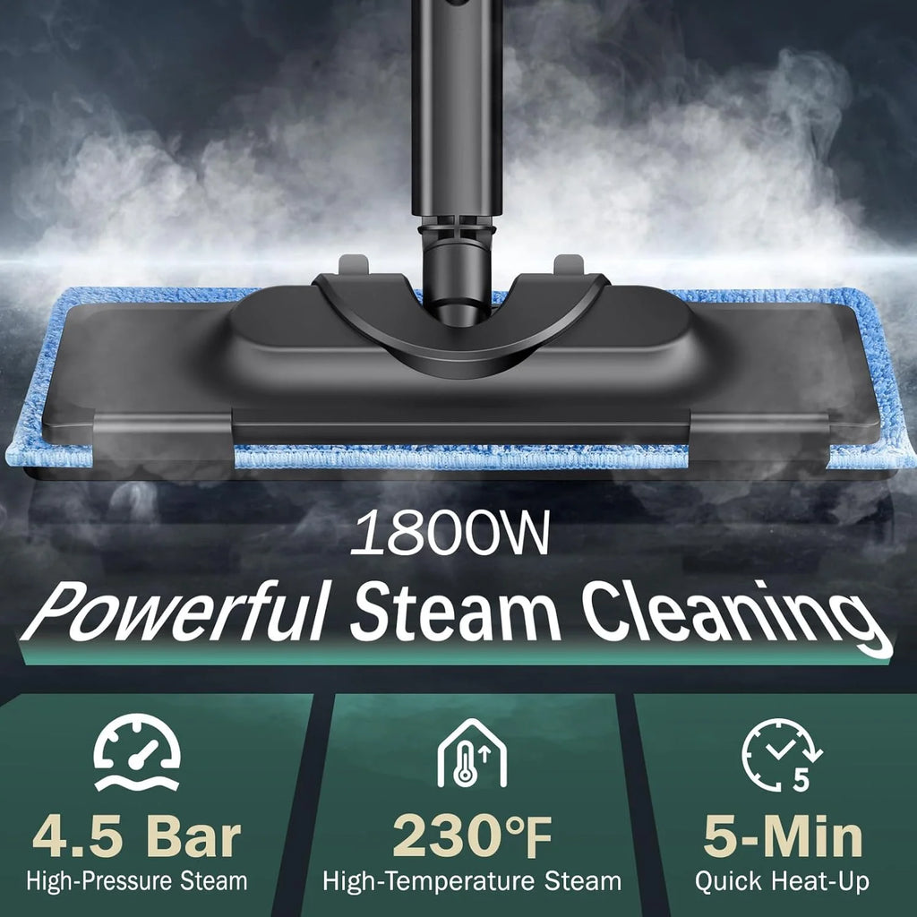 Steam Cleaner with 28 Accessories for Home, 1800W Powerful Multipurpose Steam Mop with 1.5L Tank for Floor Cleaning,Hot Sale