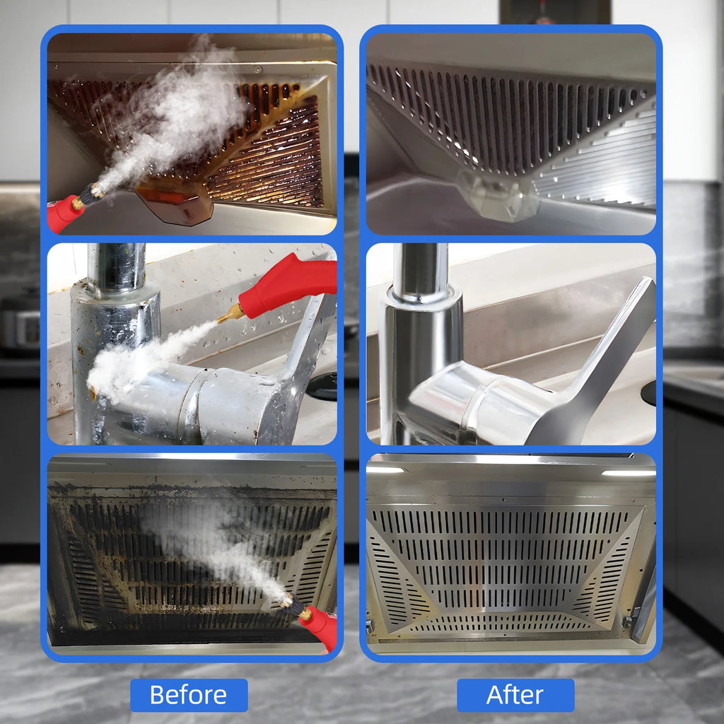 2500W Portable Handheld Steam Cleaner – High-Temperature Pressurized Cleaning Machine with Brush Heads