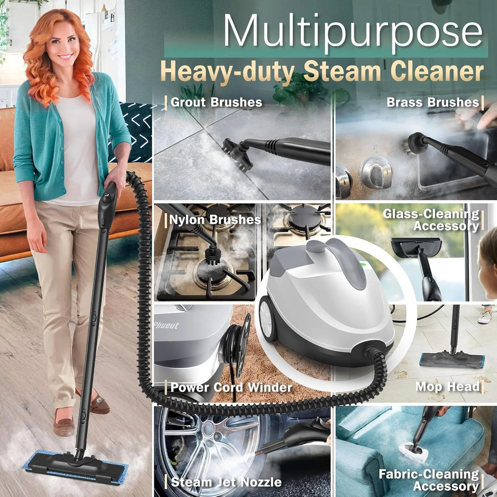 Steam Cleaner with 28 Accessories for Home, 1800W Powerful Multipurpose Steam Mop with 1.5L Tank for Floor Cleaning,Hot Sale