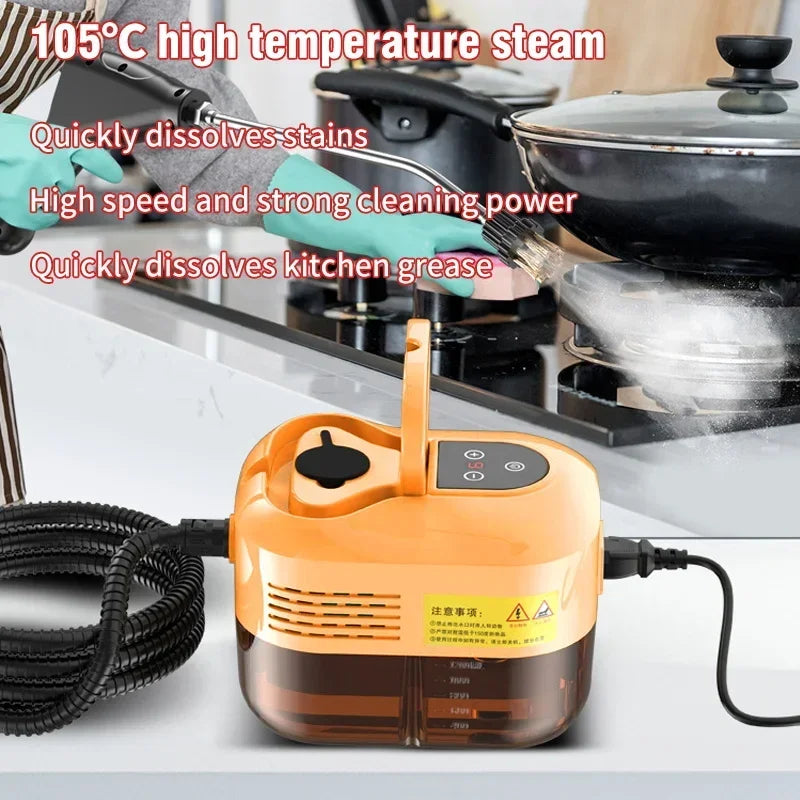 2500W Handheld Steam Cleaner – Multifunction High-Temperature Cleaning for AC, Kitchen Hood, Car & Home